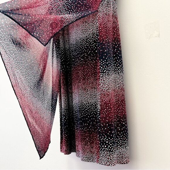 Catherines Mesh Keyhole Polka Dot Gradient Horizontal Stripe Tank, Sz 0X (14/16) - Picture 7 of 11